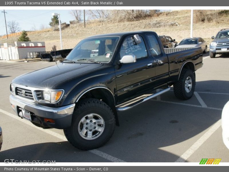 Satin Black Metallic / Oak 1995 Toyota Tacoma V6 Extended Cab 4x4