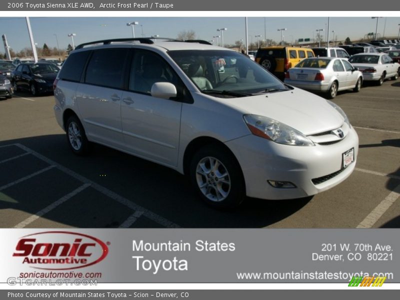 Arctic Frost Pearl / Taupe 2006 Toyota Sienna XLE AWD