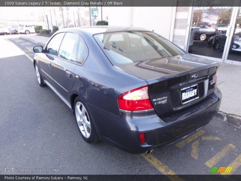 Diamond Gray Metallic / Off Black 2009 Subaru Legacy 2.5i Sedan