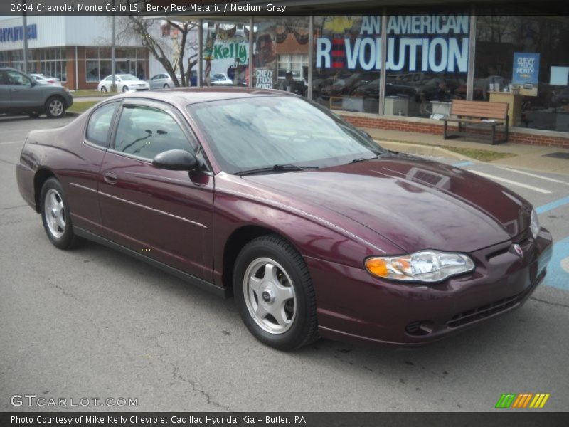 Berry Red Metallic / Medium Gray 2004 Chevrolet Monte Carlo LS