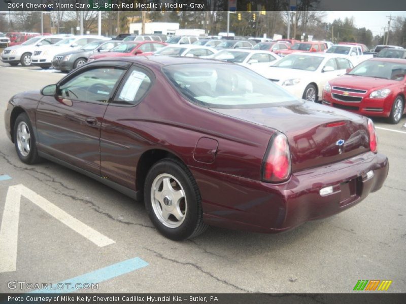 Berry Red Metallic / Medium Gray 2004 Chevrolet Monte Carlo LS