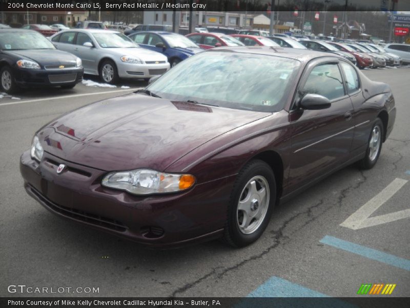 Berry Red Metallic / Medium Gray 2004 Chevrolet Monte Carlo LS