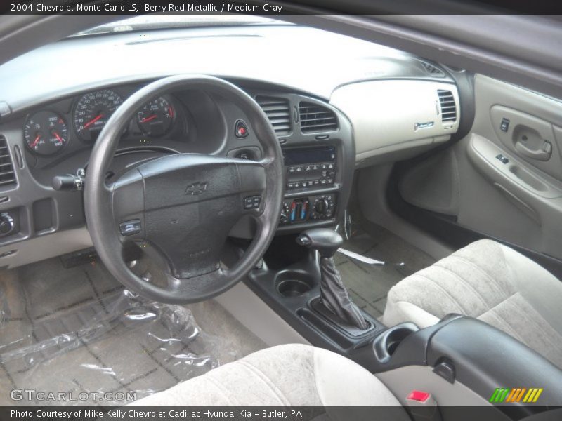 Berry Red Metallic / Medium Gray 2004 Chevrolet Monte Carlo LS