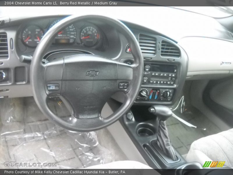 Berry Red Metallic / Medium Gray 2004 Chevrolet Monte Carlo LS