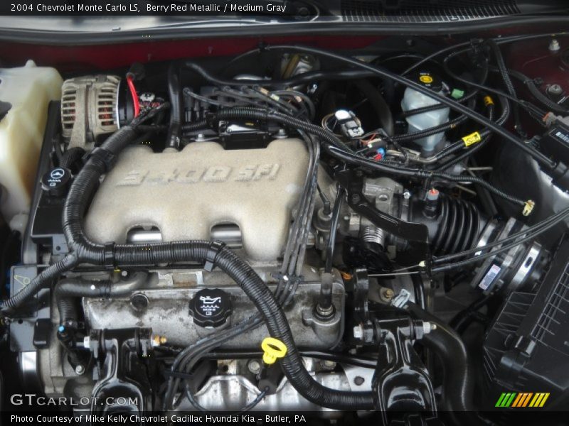 Berry Red Metallic / Medium Gray 2004 Chevrolet Monte Carlo LS