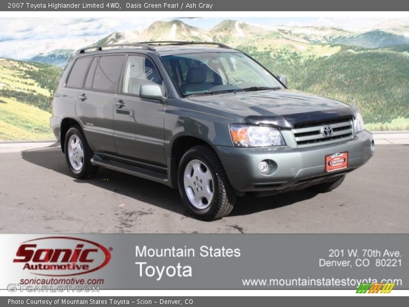 Oasis Green Pearl / Ash Gray 2007 Toyota Highlander Limited 4WD