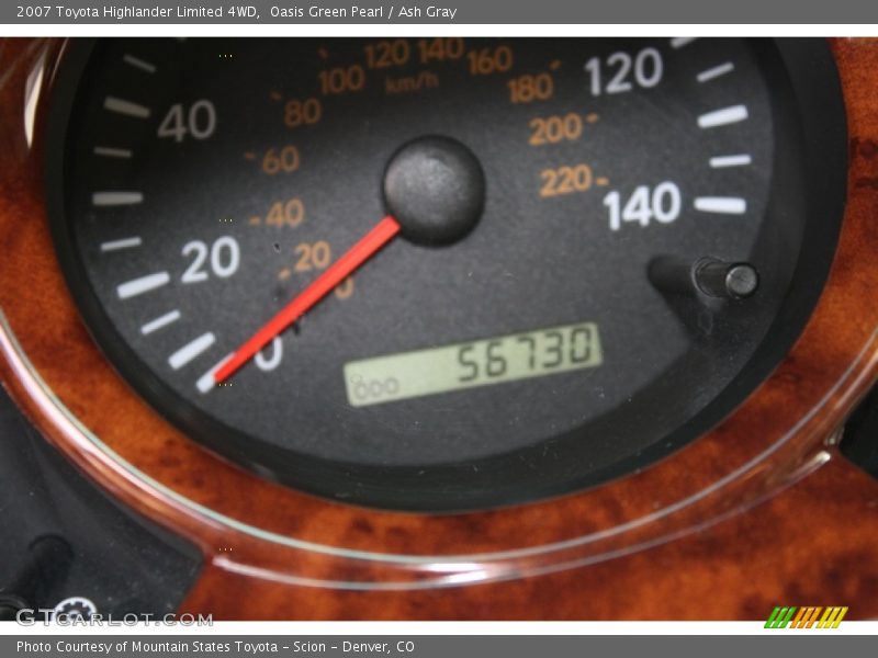 Oasis Green Pearl / Ash Gray 2007 Toyota Highlander Limited 4WD