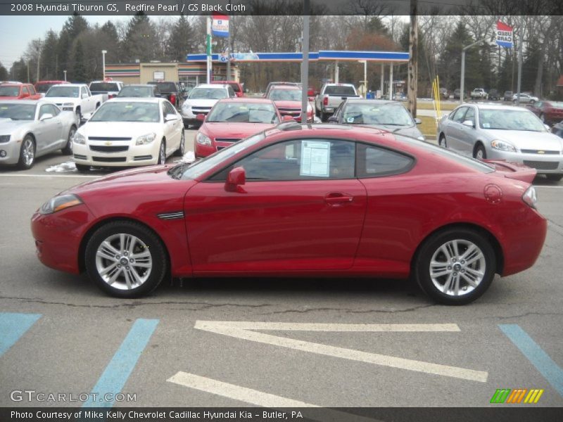 Redfire Pearl / GS Black Cloth 2008 Hyundai Tiburon GS