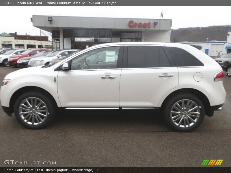 White Platinum Metallic Tri-Coat / Canyon 2012 Lincoln MKX AWD