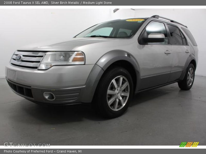 Silver Birch Metallic / Medium Light Stone 2008 Ford Taurus X SEL AWD