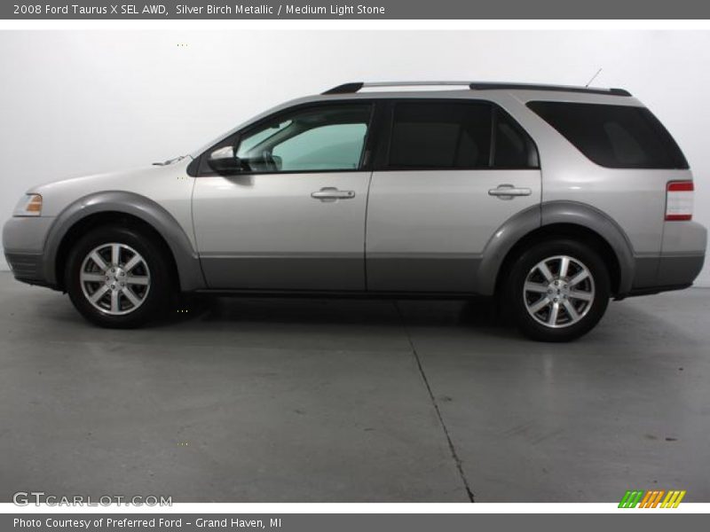 Silver Birch Metallic / Medium Light Stone 2008 Ford Taurus X SEL AWD