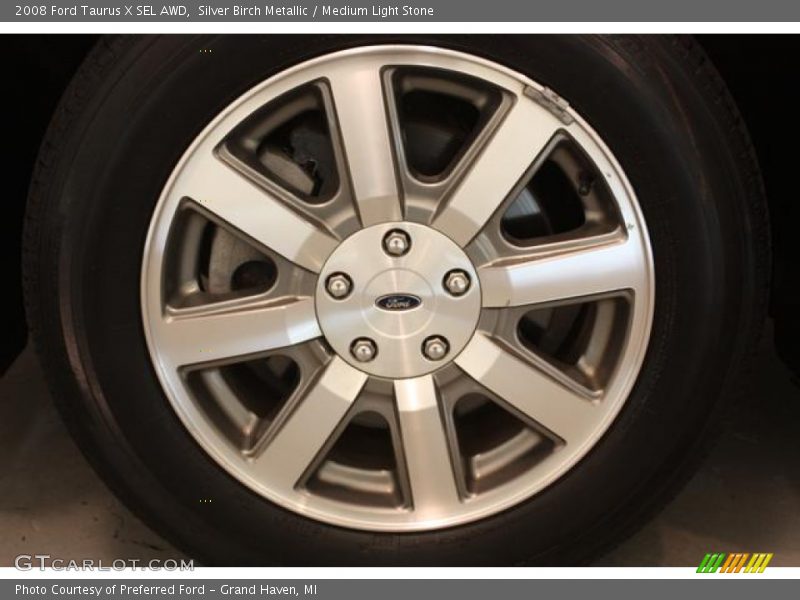 Silver Birch Metallic / Medium Light Stone 2008 Ford Taurus X SEL AWD