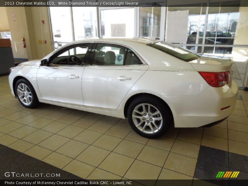 White Diamond Tricoat / Cocoa/Light Neutral 2013 Chevrolet Malibu ECO