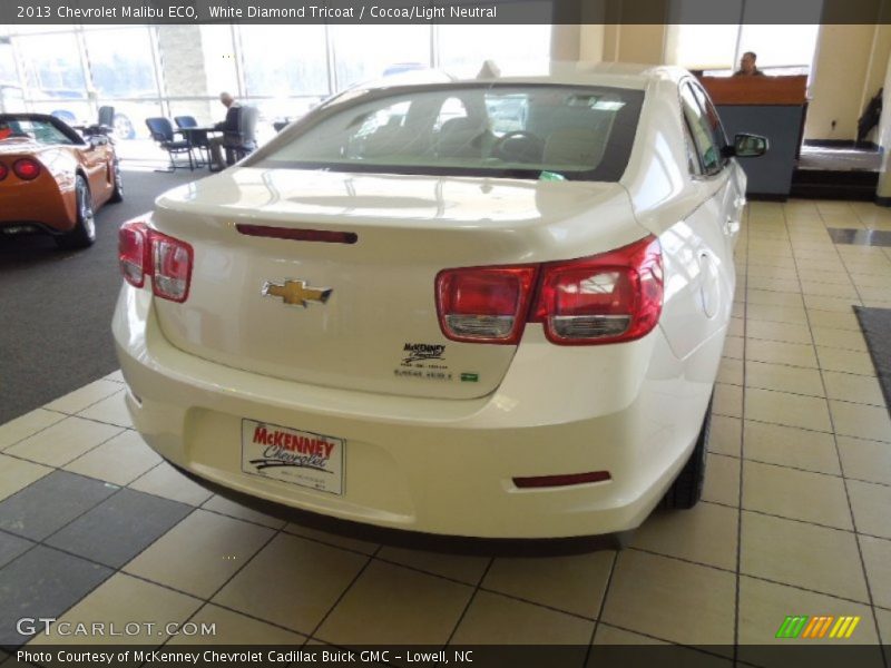 White Diamond Tricoat / Cocoa/Light Neutral 2013 Chevrolet Malibu ECO