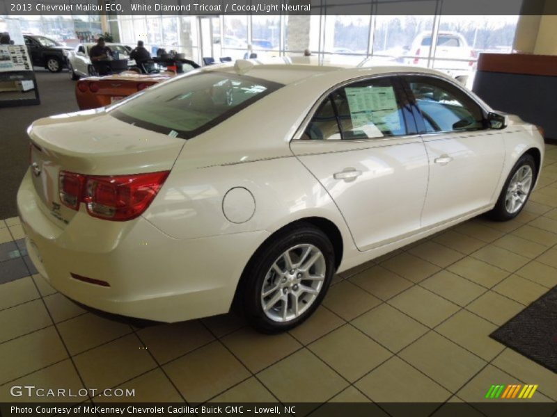 White Diamond Tricoat / Cocoa/Light Neutral 2013 Chevrolet Malibu ECO