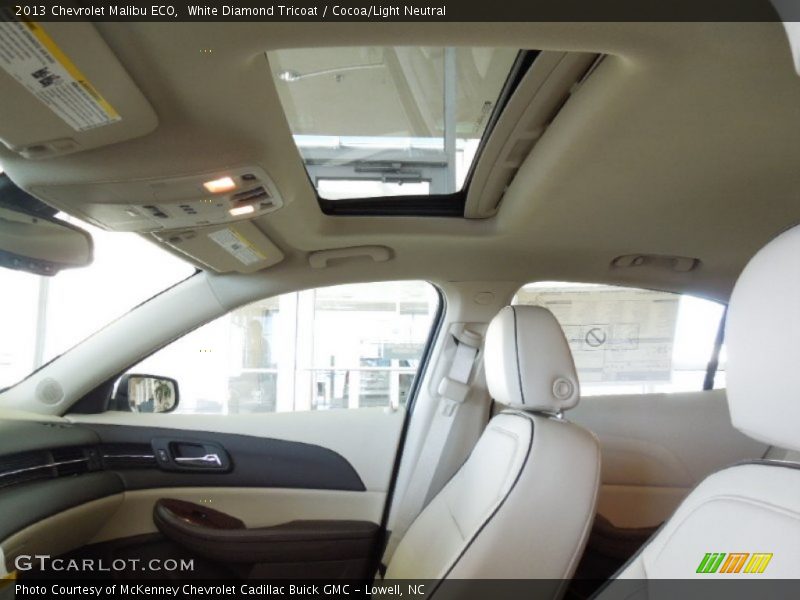 White Diamond Tricoat / Cocoa/Light Neutral 2013 Chevrolet Malibu ECO