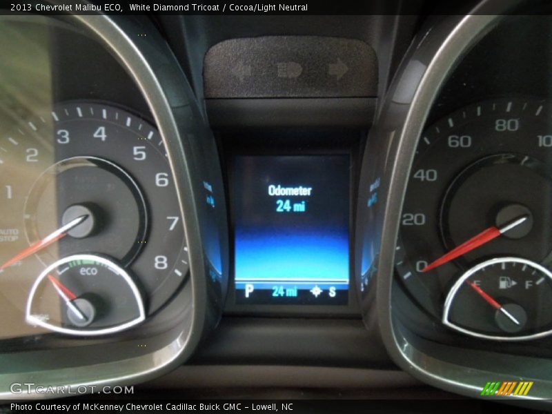 White Diamond Tricoat / Cocoa/Light Neutral 2013 Chevrolet Malibu ECO
