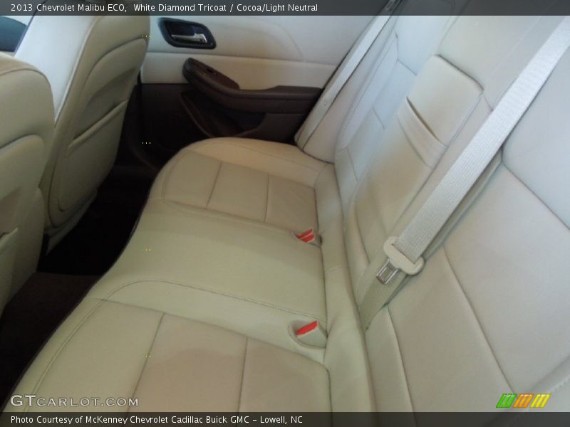 White Diamond Tricoat / Cocoa/Light Neutral 2013 Chevrolet Malibu ECO