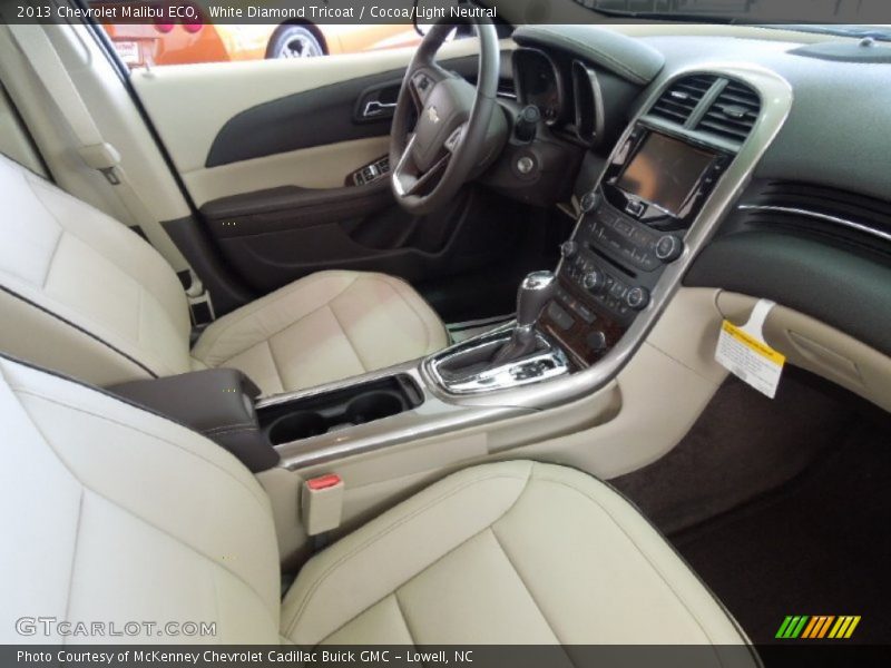 White Diamond Tricoat / Cocoa/Light Neutral 2013 Chevrolet Malibu ECO