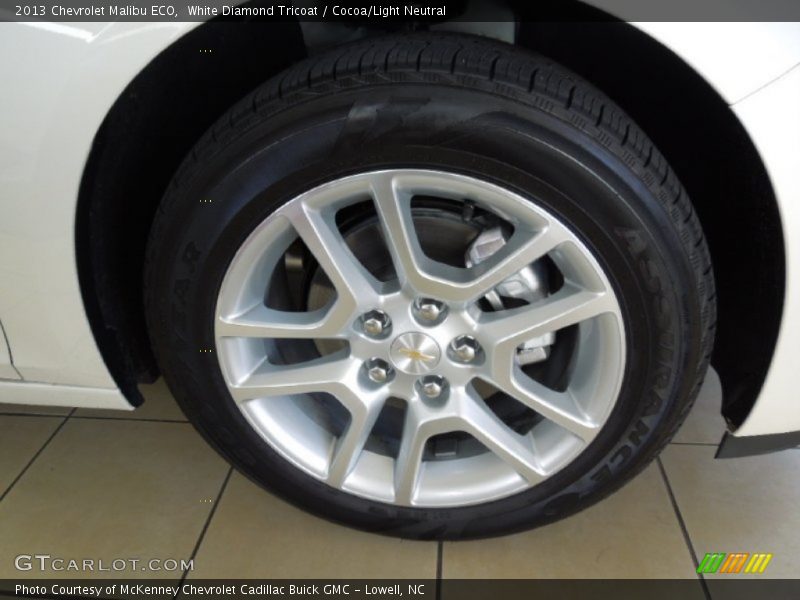 White Diamond Tricoat / Cocoa/Light Neutral 2013 Chevrolet Malibu ECO