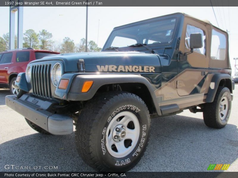 Emerald Green Pearl / Tan 1997 Jeep Wrangler SE 4x4