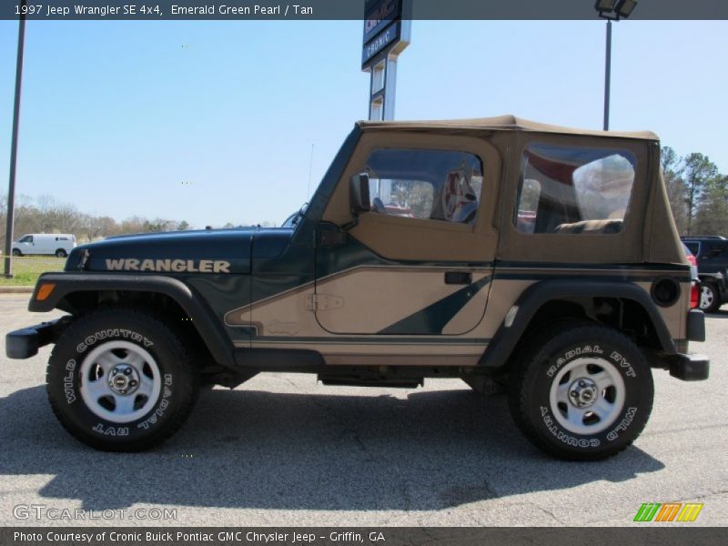 Emerald Green Pearl / Tan 1997 Jeep Wrangler SE 4x4