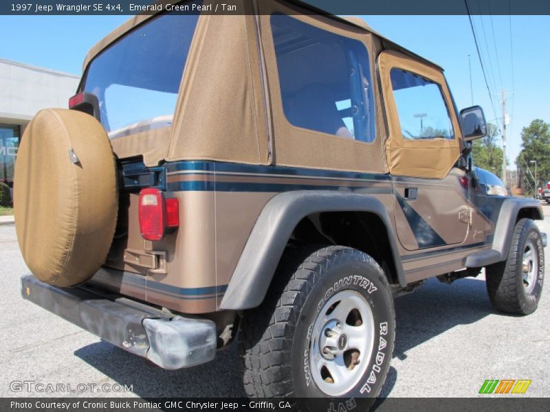 Emerald Green Pearl / Tan 1997 Jeep Wrangler SE 4x4