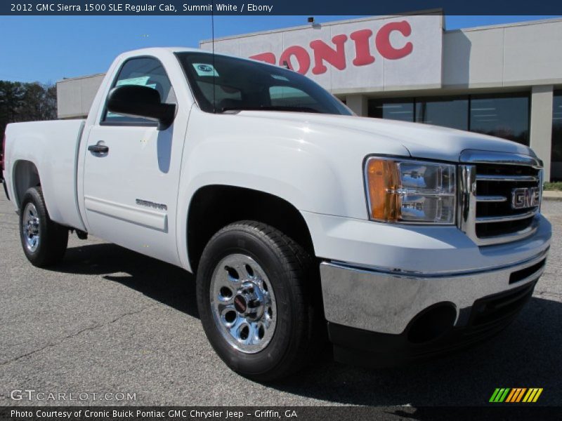 Summit White / Ebony 2012 GMC Sierra 1500 SLE Regular Cab