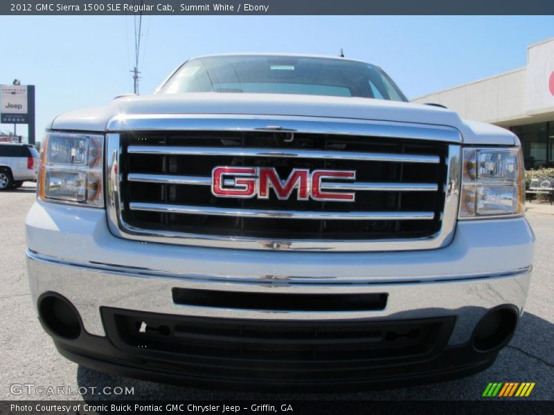 Summit White / Ebony 2012 GMC Sierra 1500 SLE Regular Cab