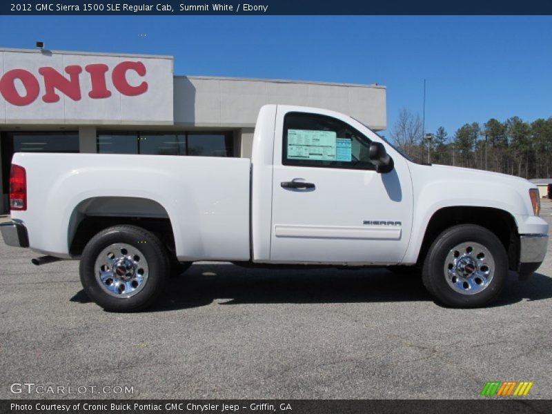 Summit White / Ebony 2012 GMC Sierra 1500 SLE Regular Cab