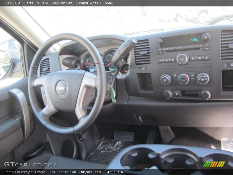 Summit White / Ebony 2012 GMC Sierra 1500 SLE Regular Cab