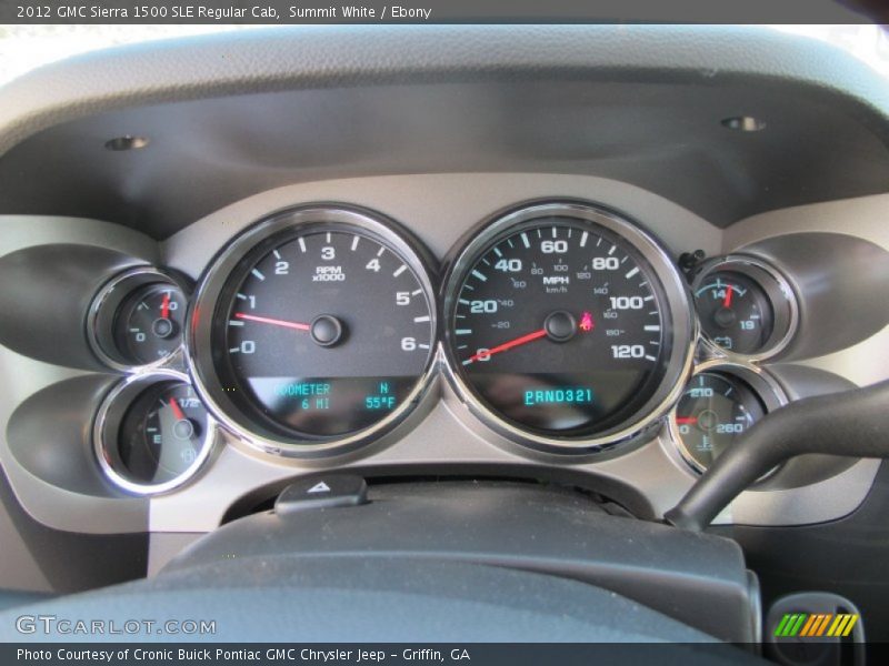 Summit White / Ebony 2012 GMC Sierra 1500 SLE Regular Cab