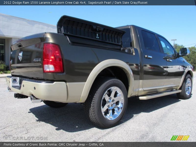 Sagebrush Pearl / Dark Slate Gray/Russet 2012 Dodge Ram 1500 Laramie Longhorn Crew Cab 4x4
