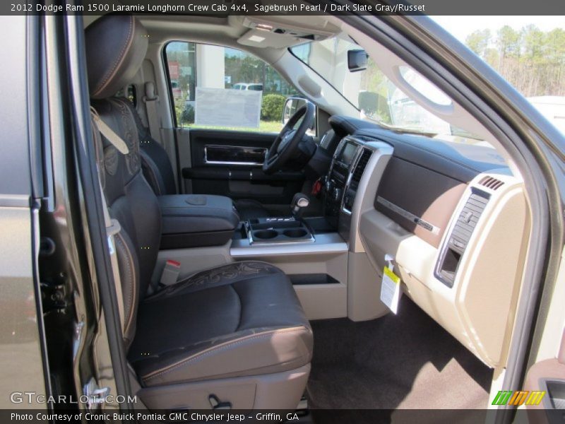 Sagebrush Pearl / Dark Slate Gray/Russet 2012 Dodge Ram 1500 Laramie Longhorn Crew Cab 4x4