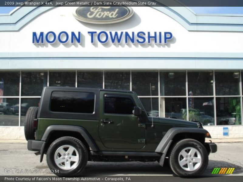 Jeep Green Metallic / Dark Slate Gray/Medium Slate Gray 2009 Jeep Wrangler X 4x4