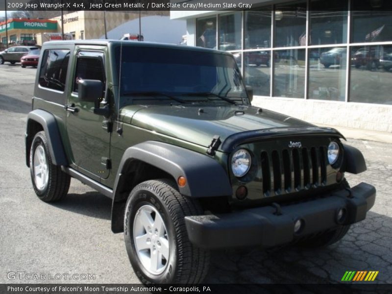 Jeep Green Metallic / Dark Slate Gray/Medium Slate Gray 2009 Jeep Wrangler X 4x4