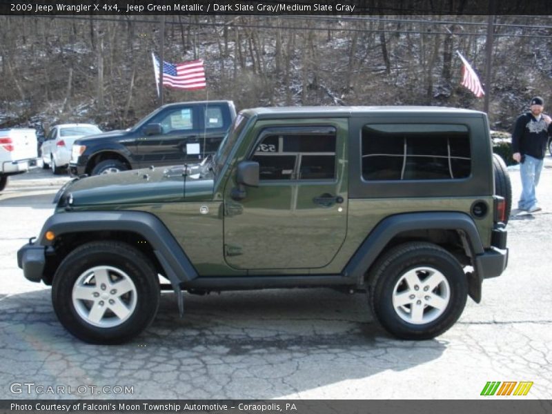 Jeep Green Metallic / Dark Slate Gray/Medium Slate Gray 2009 Jeep Wrangler X 4x4