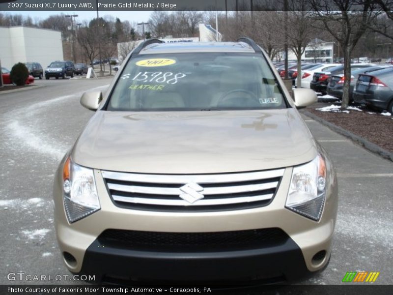 Prairie Gold Metallic / Beige 2007 Suzuki XL7 Luxury AWD