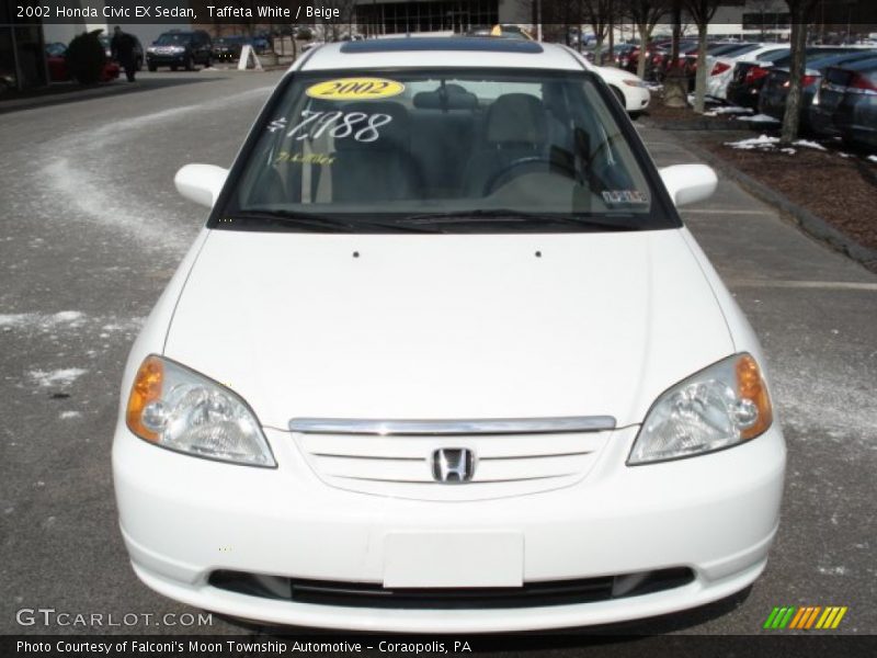 Taffeta White / Beige 2002 Honda Civic EX Sedan