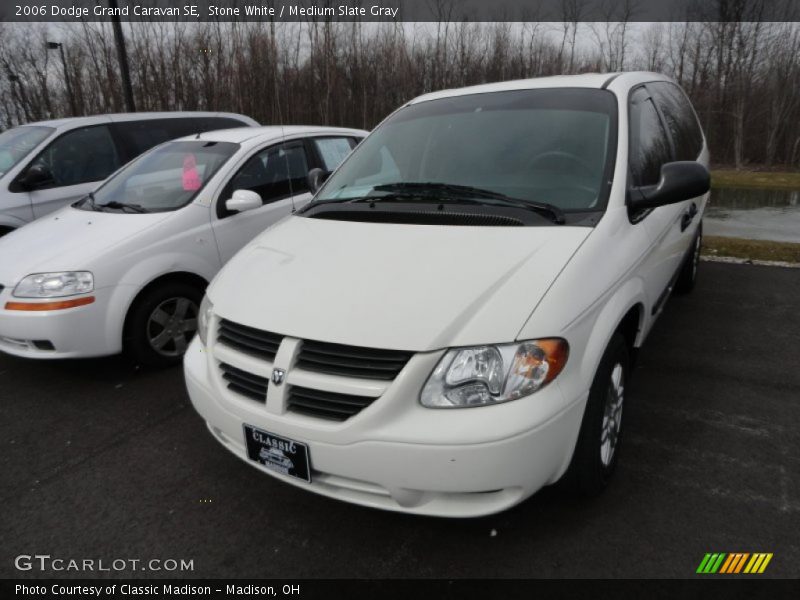 Stone White / Medium Slate Gray 2006 Dodge Grand Caravan SE