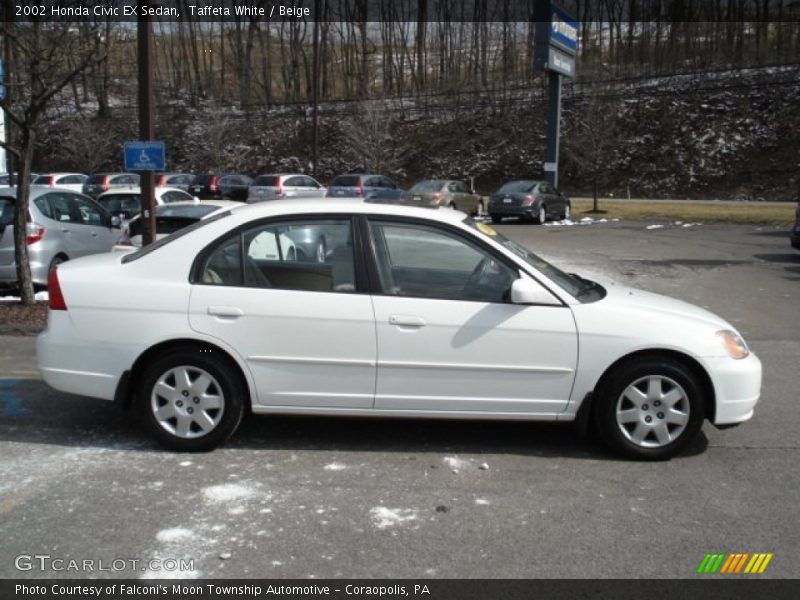 Taffeta White / Beige 2002 Honda Civic EX Sedan