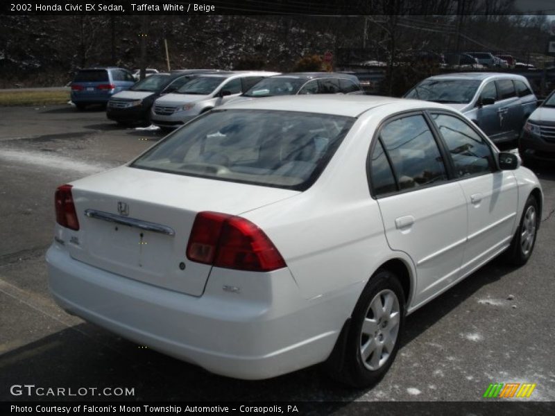 Taffeta White / Beige 2002 Honda Civic EX Sedan