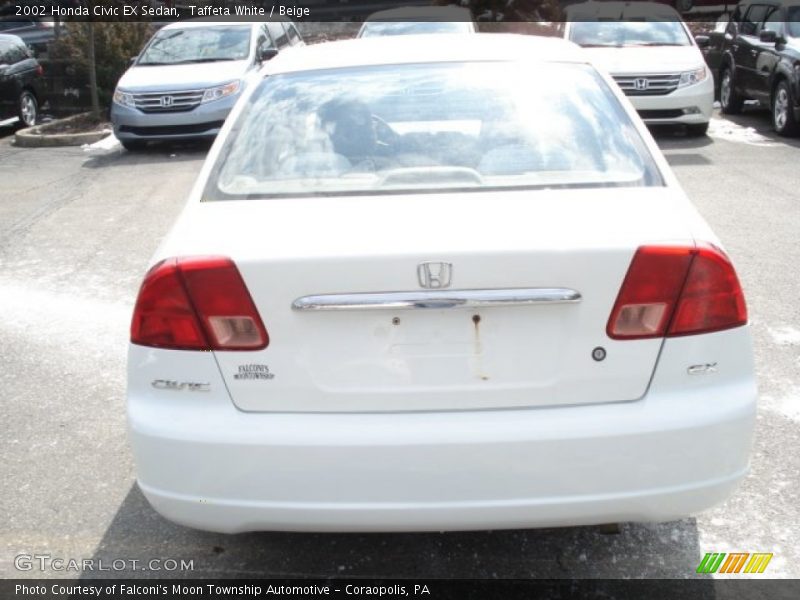 Taffeta White / Beige 2002 Honda Civic EX Sedan