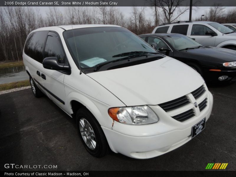 Stone White / Medium Slate Gray 2006 Dodge Grand Caravan SE