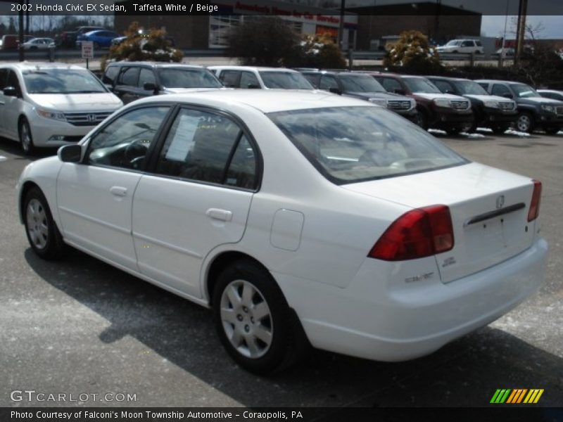 Taffeta White / Beige 2002 Honda Civic EX Sedan