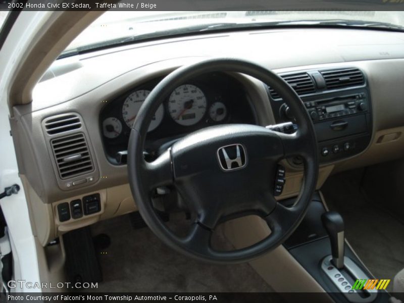 Taffeta White / Beige 2002 Honda Civic EX Sedan