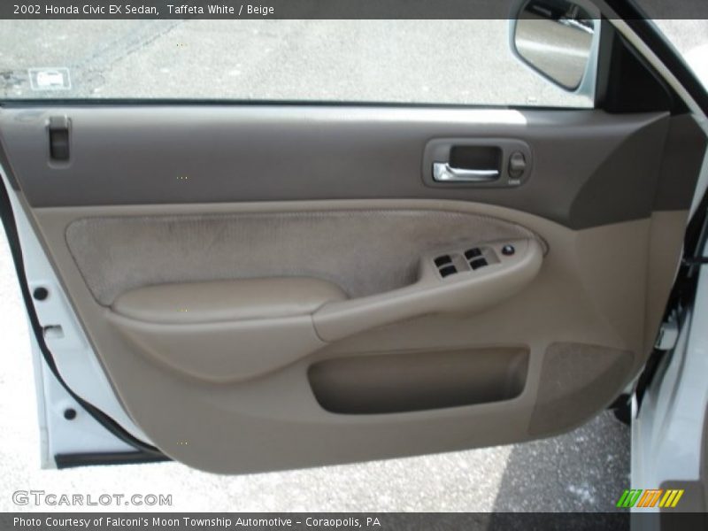 Taffeta White / Beige 2002 Honda Civic EX Sedan