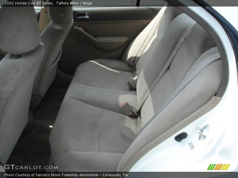 Taffeta White / Beige 2002 Honda Civic EX Sedan