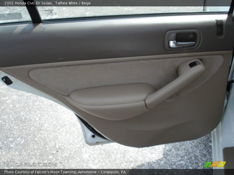 Taffeta White / Beige 2002 Honda Civic EX Sedan