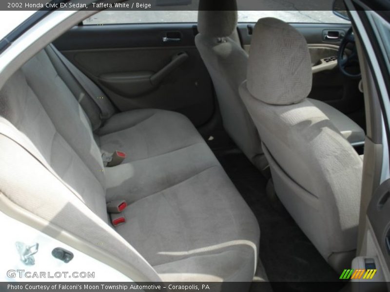 Taffeta White / Beige 2002 Honda Civic EX Sedan